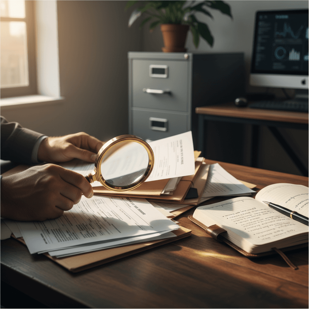 Detailed investigation work and documentation process